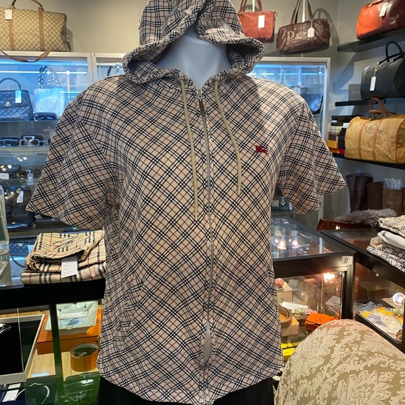 Burberry London zip top with hoodie - Picture 1 of 10
